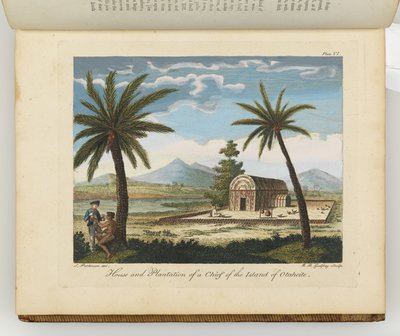House and Plantation of a Chief of the Island of Otaheite, Illustration from "A Journal of a Voyage to the South Seas: in His Majesty